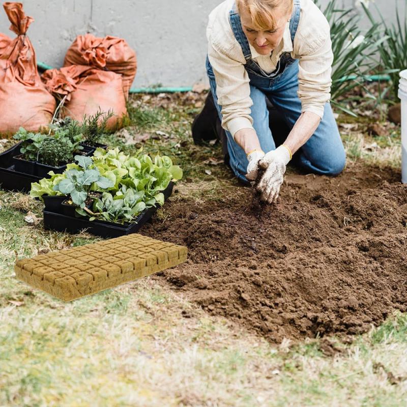 Seedling Grow Plug Sponge Block Starter Rock Wool Planting Grow Cubes Hydroponics Cuttings Garden Plant Propagation Grow Supply