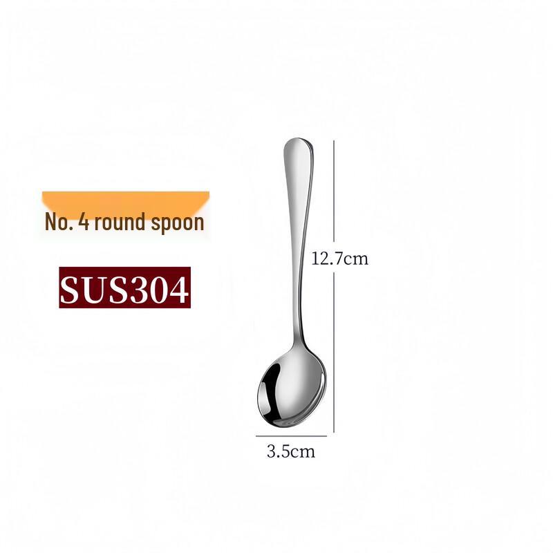 Круглая десертная ложка из нержавеющей стали 304