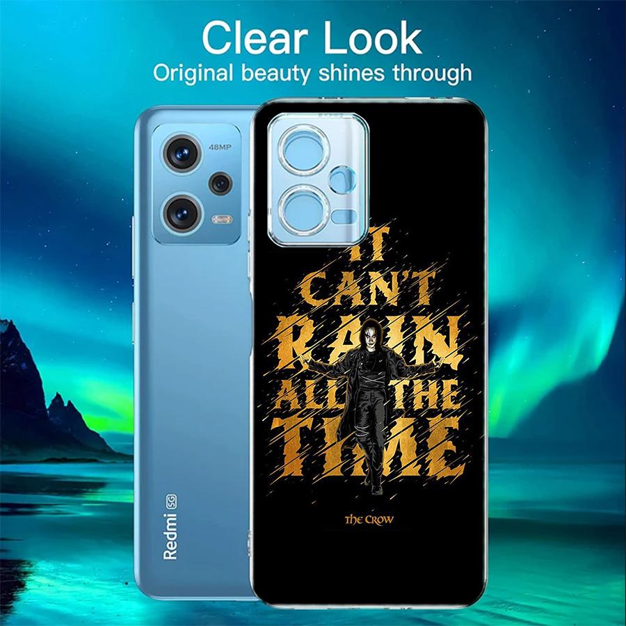 Movie THE C-CROW Phone Case For Redmi 12 13C 12C 15C 9 10 10C Note 13 Pro Plus 14 15 Pro 9T 9C 9A TPU Soft Cover Clear Cell Case