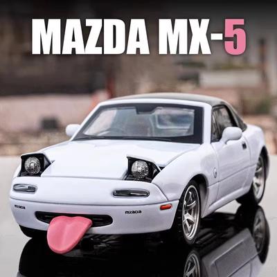 2025 New 1:32 Mazda MX5 MX-5 Supercar Metal Alloy Diecast Toys Car Model Collectibles Birthday Gift Sound & Light Children's Toys Hobbies