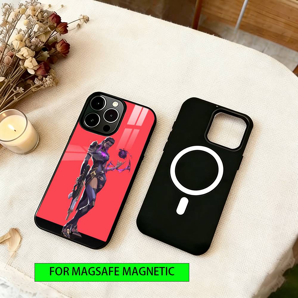 Reyna Valorant Phone Case For iPhone17,16,15,14,13,12,11 Plus,Pro Magnetic with Magsafe Wireless Charging iphone16e