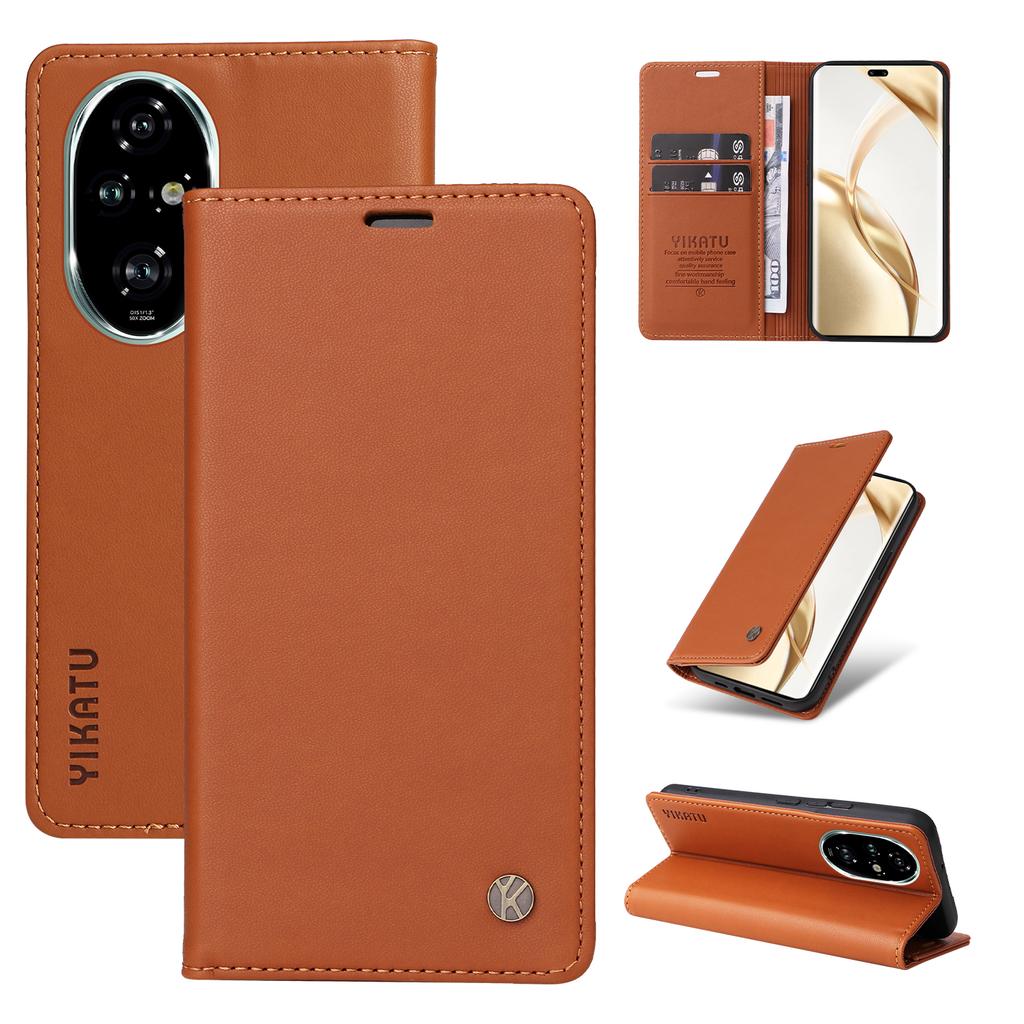 YIKATU YK-001 For Honor 200 Pro 5G PU Leather Wallet Stand Case Anti-Drop Cell Phone Cover