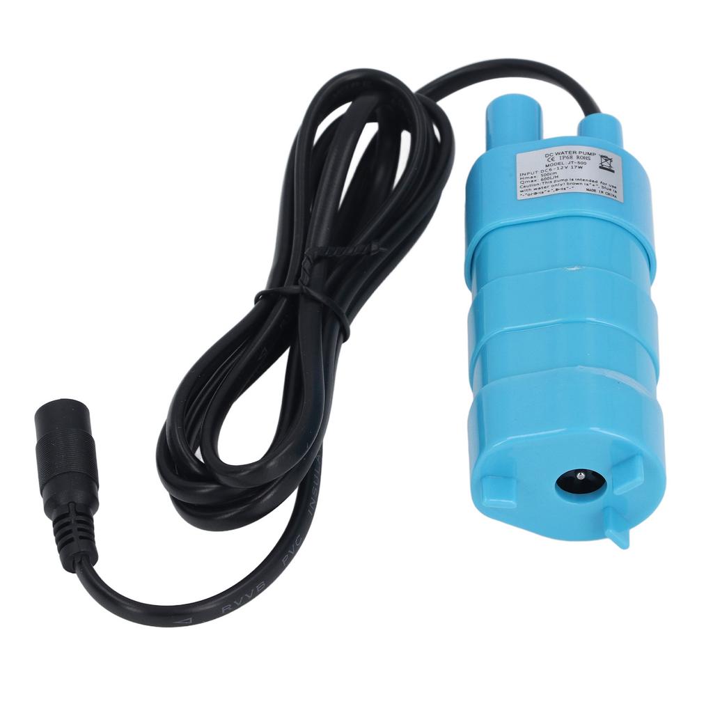Submersible Motor Water Pump 5M 12V Portable Pumping Head for Fish Tank Aquarium Blue