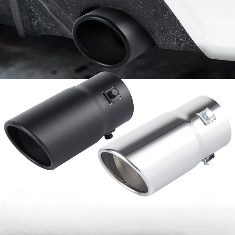 New exhaust tips pipes double thick liner stainless exhaust tail muffler throat universal car exterior parts auto accessories