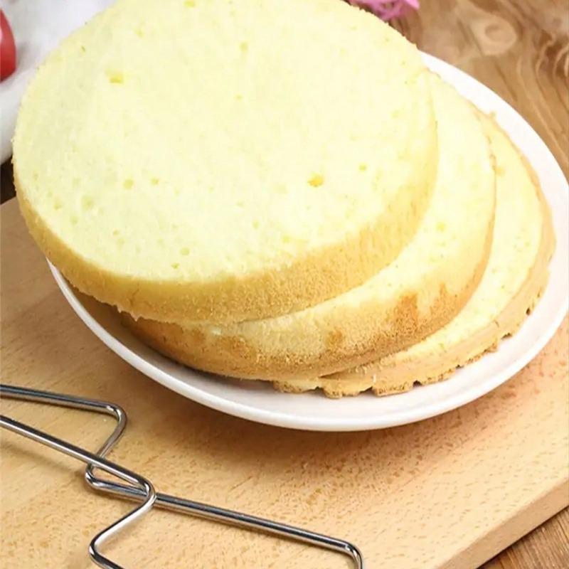 Dual-Wire Layered Cake Slicer Premium Stainless Steel Cutter for Clean Slices Perfect Baking Tool for Home Bakers & Pastry Shops