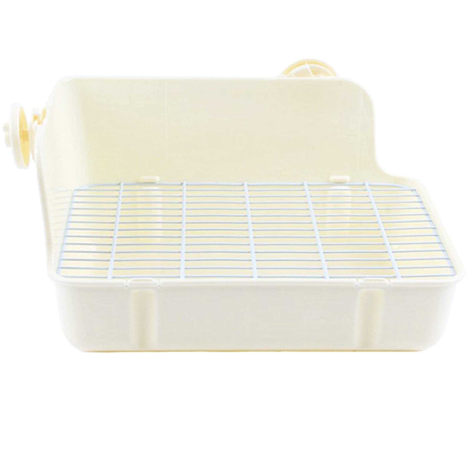 

A sTool Rabbit Toilet Cage with Slatted Floor, Rectangular, Fixed, for Degus, Chinchillas, Ferrets, and Guinea Pigs (White)