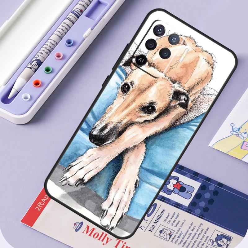 Galgo Greyhound Dog For Oppo A40 A60 A80 A94 A74 A54 A15 A18 A38 A58 A78 A98 A16 A76 A96 A57 A17 A77 A5 Pro Case