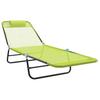 Folding Sun Lounger Green 182 X 55 X 85.5 Cm Textilene