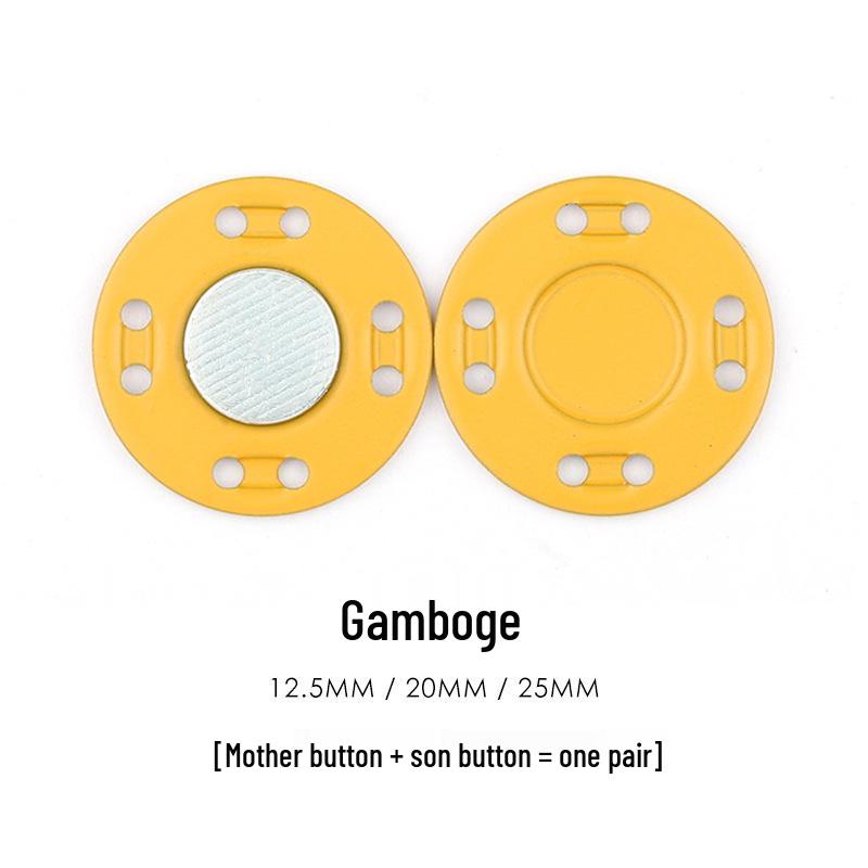 Colored Magnetic Snap Button: Hidden Metal Stud & Eye Closure for Coats and Bags