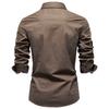 Men Solid Color Denim Shirt Men Casual Long Sleeve Jean Shirt Classic Denim Blouse Soft Breathable Daily Wear Shirt Men Spring Autumn Outfits
