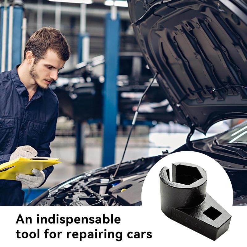 3/8" 22mm Offset Oxygen Sensor Socket Wrench, O2 Sensor Removal Tool Kit Set, Engine Adapter Wrench for Lambda Sensor