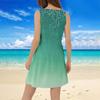 Women's Casual Print Summer Bohemian Beach Dress With Pockets V Neck Tank Dress