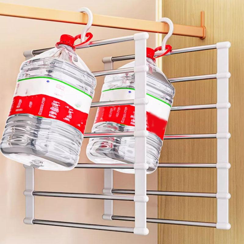 6 Layers Stainless Steel Pants Hanger Space-Saving Trousers Rack  Foldable Wardrobe Jeans Leggings Scarf Closet Organizer
