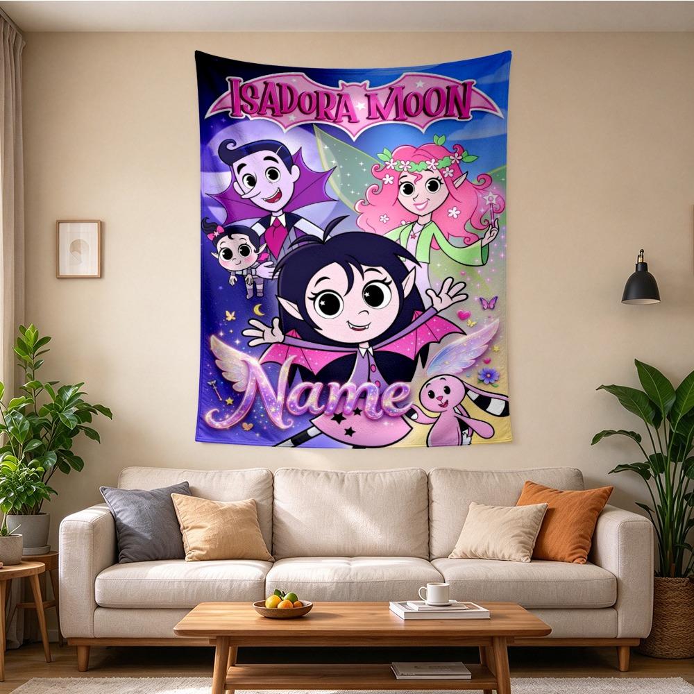 Custom Name Isadora Moon Tapestry Wall Hanging for Bedroom, Living Room & Dorm Decor, Modern Home Wall Art