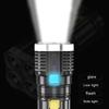 Portable 4-5 Core LED Flashlight Built-in Battery USB Rechargeable COB Working Light Outdoor Home Torch Camping Search Lantern
