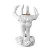 Resin Skeleton Hand Decors Candle Holders, Gothic Accent Rings, Bracelets, Necklace Stand for Halloween Centerpieces, Shelves, and Mantels Displays