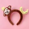 Moon Red Plush Headband Hair Accessories Cartoon Monkey Hairband Sweet Dachshund Hair Hoop  Girls