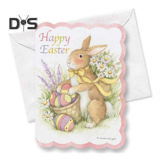 

10/20/30 шт. Вырезанные пасхальные поздравительные открытки с кроликом, вдохновляющие сообщения, художественные открытки с конвертами для объявлений, праздничные заметки 10 pcs