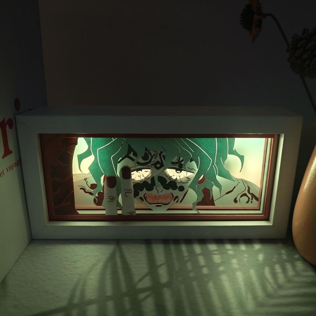 Demon Slayer 3D Light Box Led Anime Peripherals Amado Tanjirou Cartoon Multiple Colors Bedroom Table Decoration Birthday Gift