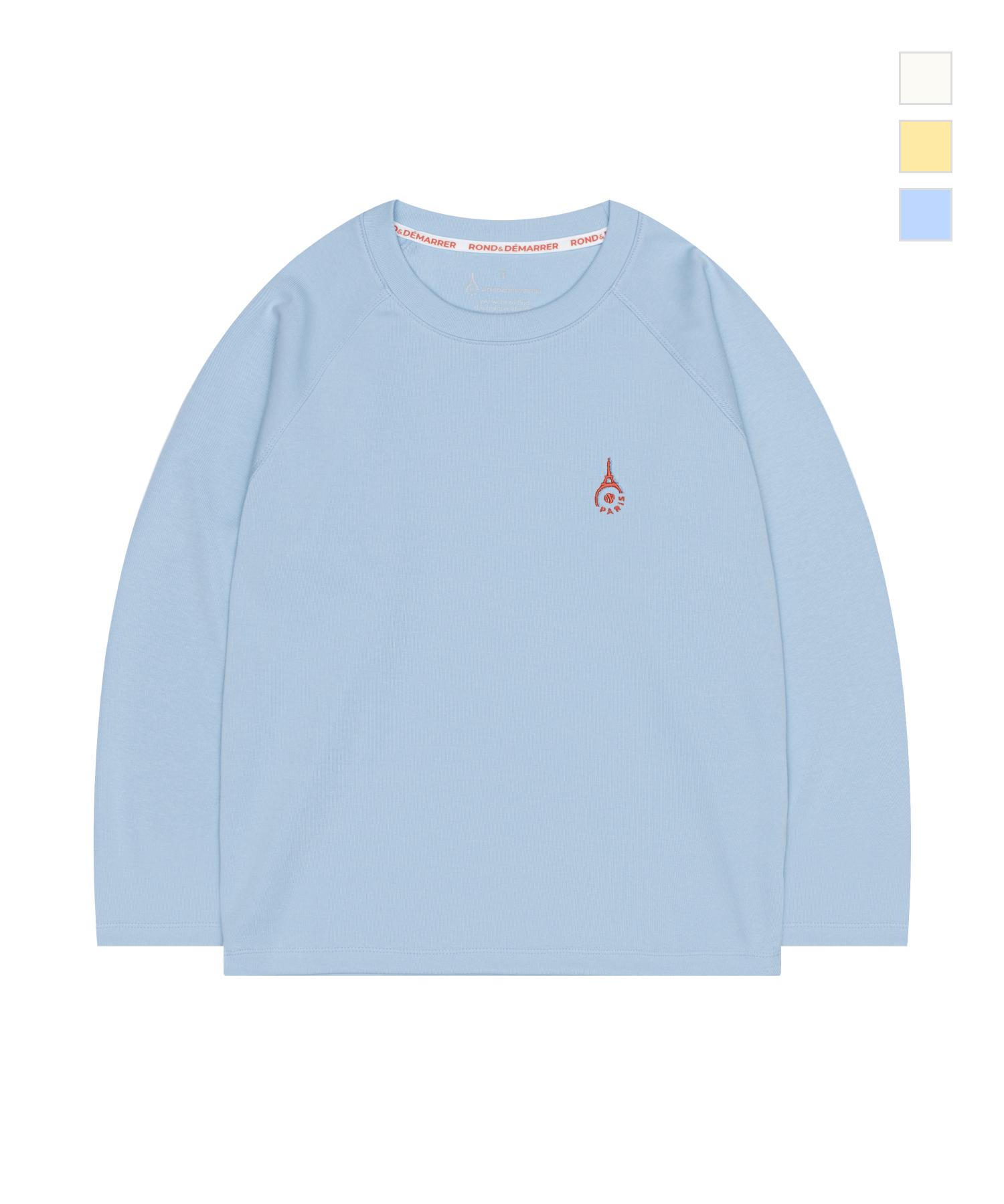Ron And Marie [Women S] Main Symbol Embroidered Raglan Long Sleeve T-Shirt (Sky Blue) Free
