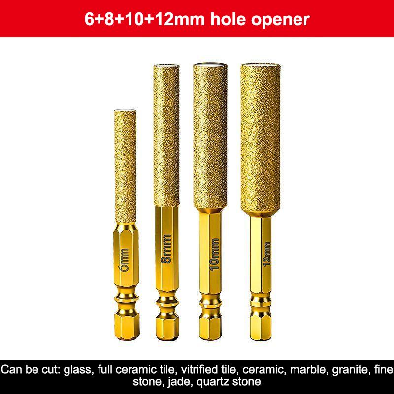 1/2/3/4 Stück Diamant-Kernbohrer Trockenbohren Gewinde Sechskantschaft Kernlochbohrer Für Keramikfliesen Granit Marmor Schleifköpfe