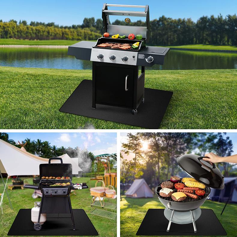 High-Temp Fireproof BBQ Grill Mat for Outdoor Use
