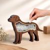 Creative wooden pet fur storage box decoration, creative puppy animal commemorative gift