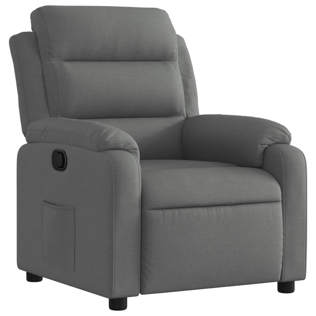 Relaxation Armchair Dark Grey Fabric