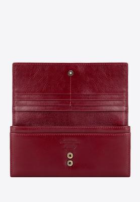 Cartera de Piel Natural para Mujer Wittchen, Alargada, Roja, Roja, Piel Natural