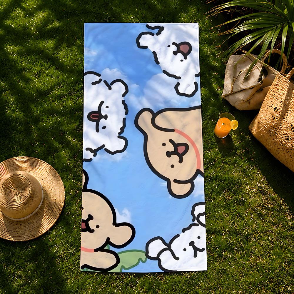 Animal M-Maltese Towel Beach Towel, Quick Drying Absorbent Bath Towel For Swim,Gym,Camping,Outdoor Hot