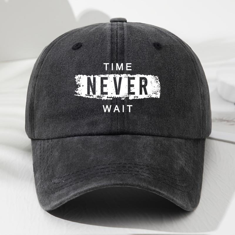 

NEVER Soft-top Baseball Cap for Men and Women Retro Men s and Women s Fashionable Outdoor Hat Adjustable чёрный