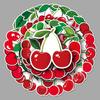 50pcs Cherry Fruit Graffiti Stickers - Creative DIY Waterproof Decals for Skateboard, Phone, and Luggage