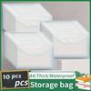 10 Pcs Clear A4 File Folders Plastic Large Capacity Document Pouch Storage Bag Durable Snap Button Closure File Folders