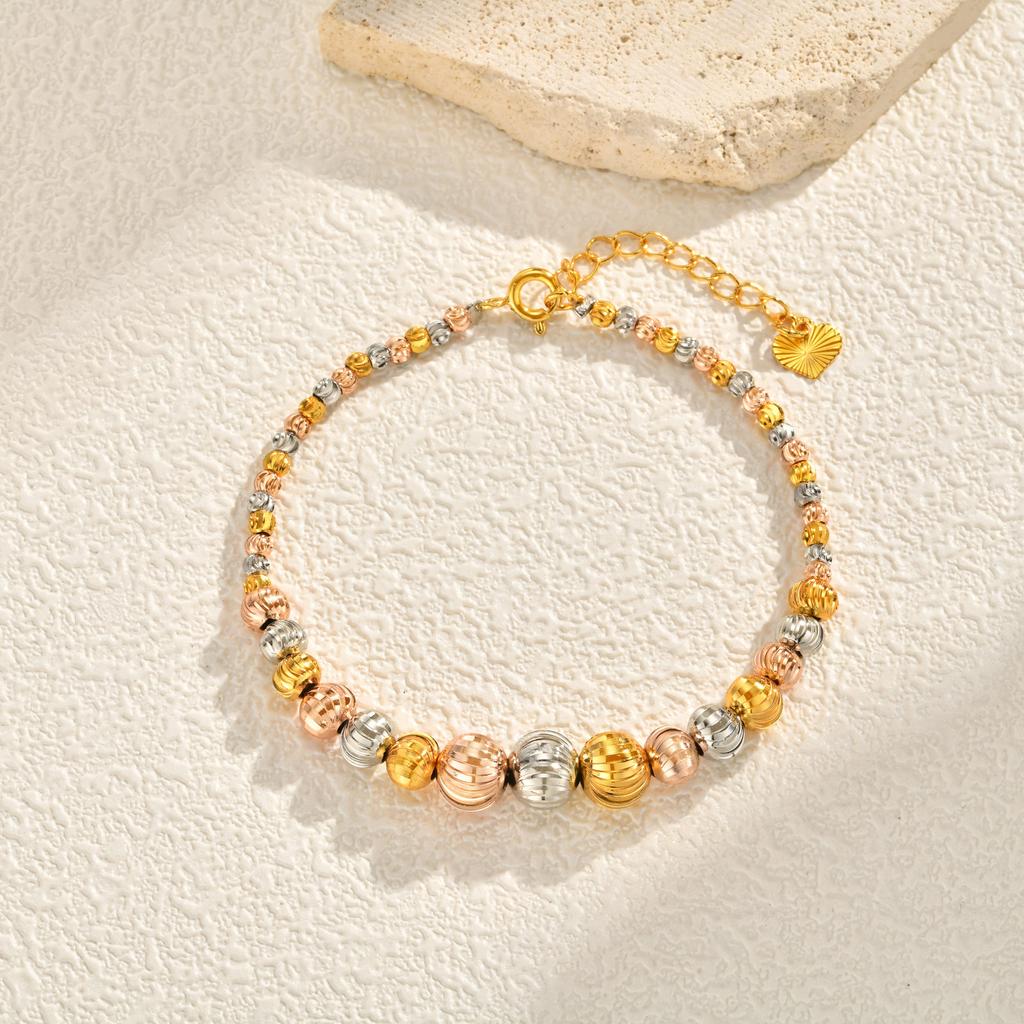 Unregelmäßige dreifarbige Wassermelonen-Perlenohrringe für Damen, runde Kugel-Creolen, luxuriöser Schmuck, Partygeschenke