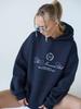 Women's Trendy Letter Print Velvet-Lined Hooded Jacket for Autumn/Winter