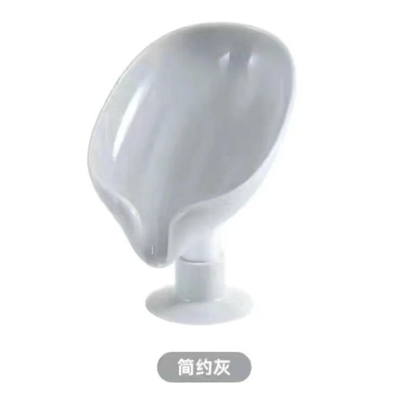 Soap Box Self Draining Soap Dish Holder Easy Clean Soap Dish Leaf Shape Soap Box Tray Soap Dish Bathroom Wash Basins Accessories