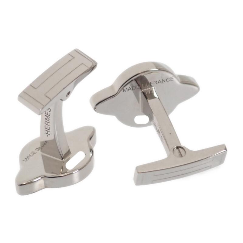 HERMES   Cuffs Silver/black Metal Mens