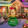 Christmas Inflatable Decorations 120x50x50cm Large Cute Inflatable Toy Gift Idea Lighted Holiday Display Built In LED for Home