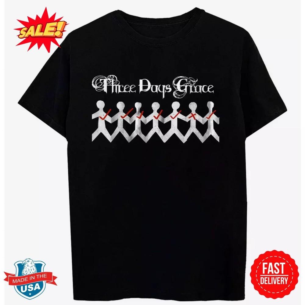 Графическая футболка Three Days Grace с рисунком-стикфигурой: Футболка для фаната музыки Rock Band 4XL