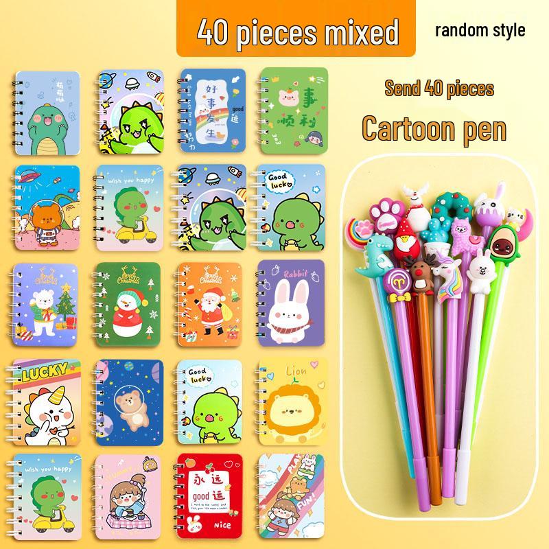 Cute Cartoon Girly Heart Mini Notebook - Portable Pocket Size