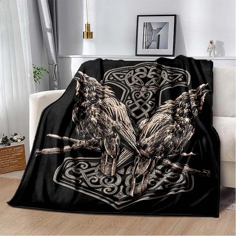Viking Norse Mythology Ancient Scandinavian Vegetarians Blanket Four Seasons Comfortable Sofa Bed Warm Comfortable Blanket Gift