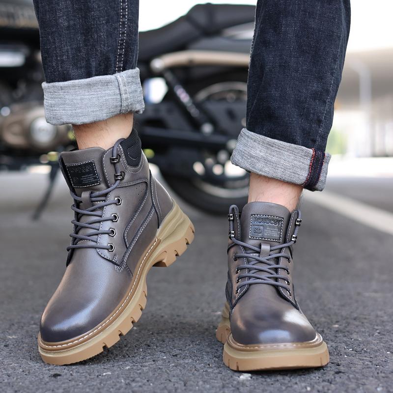 Модные ретро ботинки мужская обувь пустынные ботинки из коровьей кожи британский стиль — фото 3