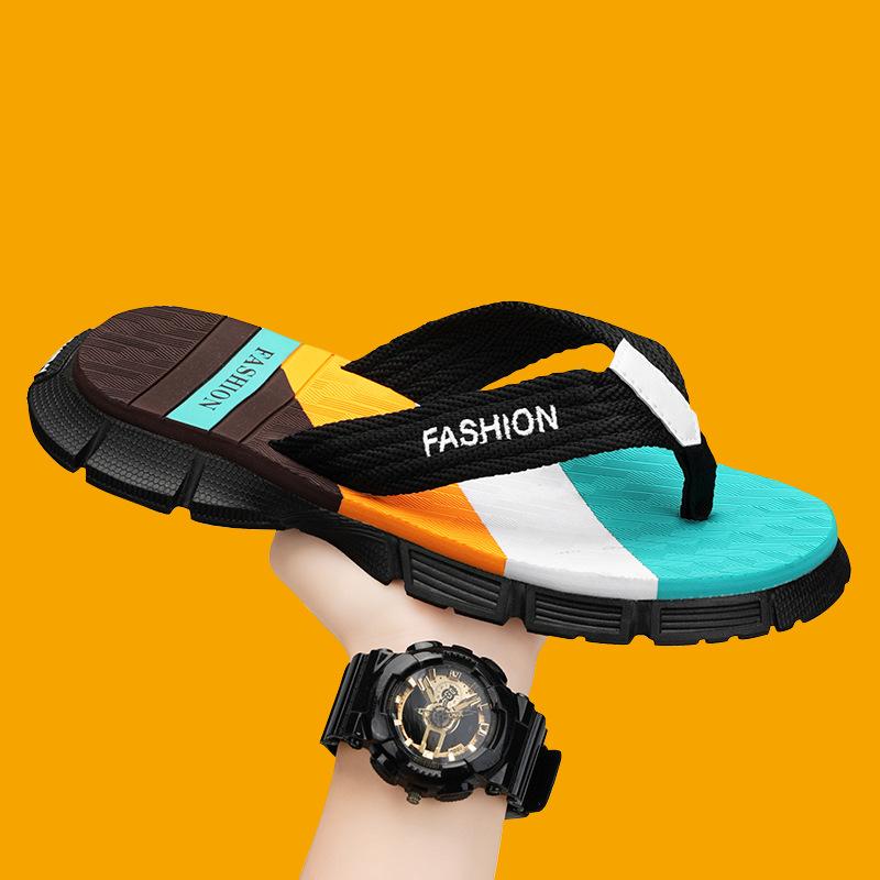 

Flip-flops men s Korean version comfortable splint slippers men s beach shoes Vietnamese sandals Flip-flops 45 коричневый