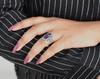 Solid 925 Sterling Silver Amethyst Gemstone Boho Designer Birthday Gift Statement Ring Women Jewelry
