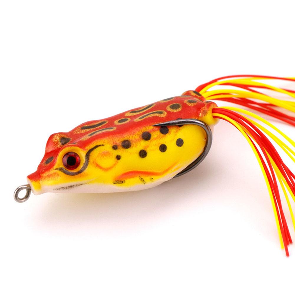 1pack Frog Soft Fishing  Bait Thunder Frog Bionic Lures With Double Hook Fishing Supplies 13# Large color silk thunder frog #1