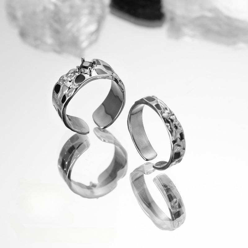 Shining Zircon Irregular Star Ring Fashion Exquisite Women Men Y2K Opening Adjustable Couple Rings Hiphop Girls Party Jewelry Gifts