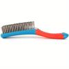 Stainless Steel Wire Brush for Removing Rust Welding Slag Dirt Paint Comfortable Plastic Handle Cleaning Tool