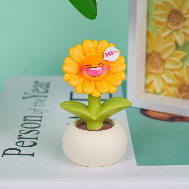

Warm Sunflowers, Cute Simulation Potted Resin Ornaments, Desktop Decorations, Sunflower Small Ornaments Model D