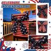 Patriotische Stuhlbezüge für den 4. Juli Amerikanische Flagge Schleife Stuhlbezüge Unabhängigkeitstag Stuhlbezüge für das Esszimmer