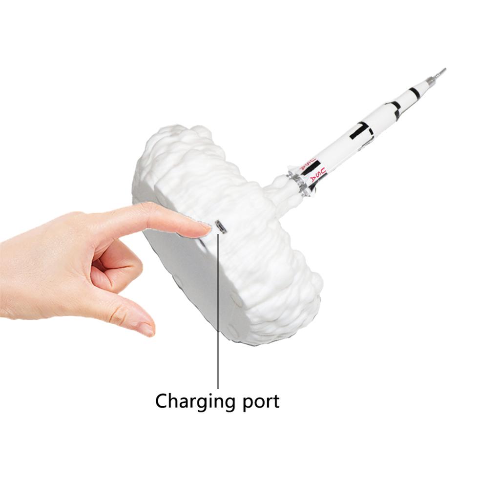 3D Printing Rocket Desk Lamp Bedside Table Lamp Warm LED Night Light USB Rechargeable Home